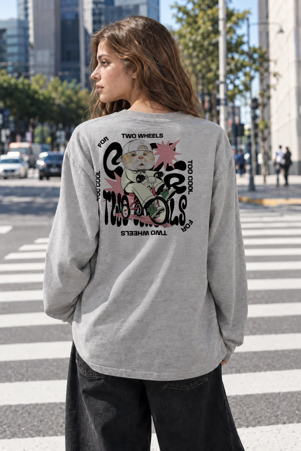 "Too Cool Two Wheels" Unisex Longsleeve T-shirt | Gildan 2400