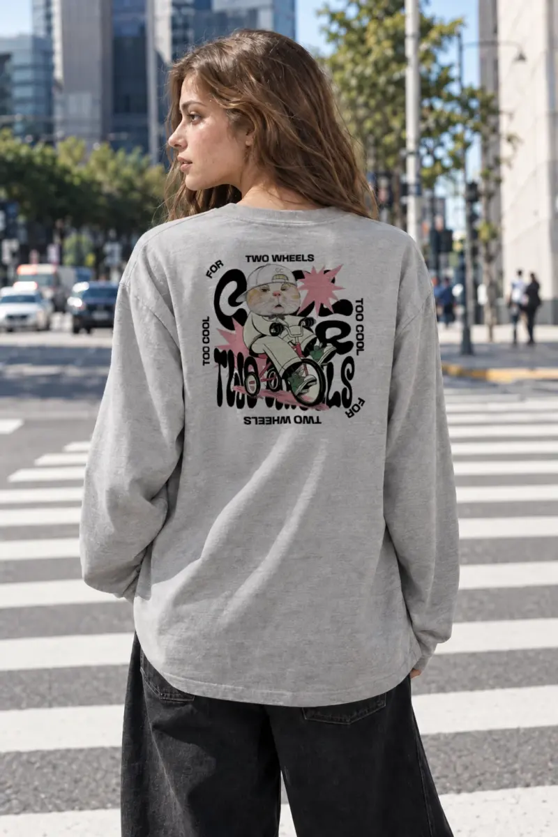 “Too Cool Two Wheels” Unisex Longsleeve T-shirt | Gildan 2400