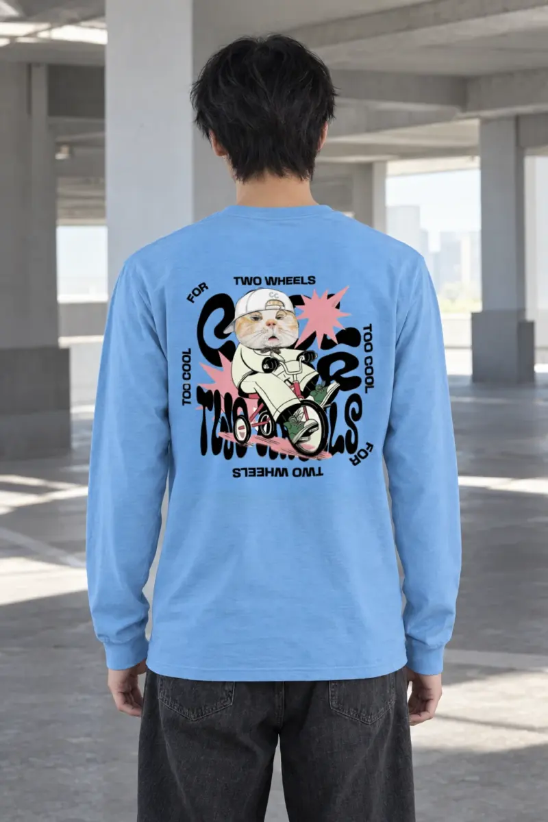 "Too Cool Two Wheels" Unisex Longsleeve T-shirt