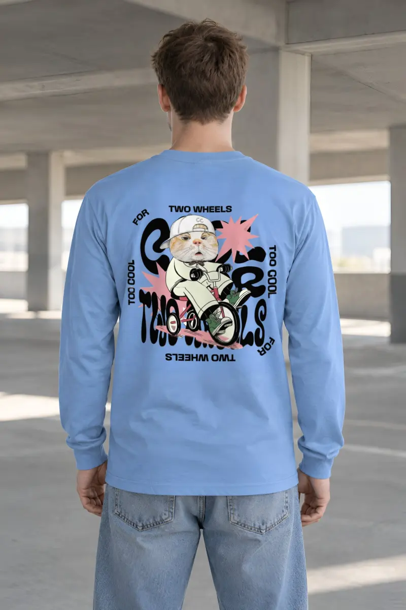 "Too Cool Two Wheels" Unisex Longsleeve T-shirt