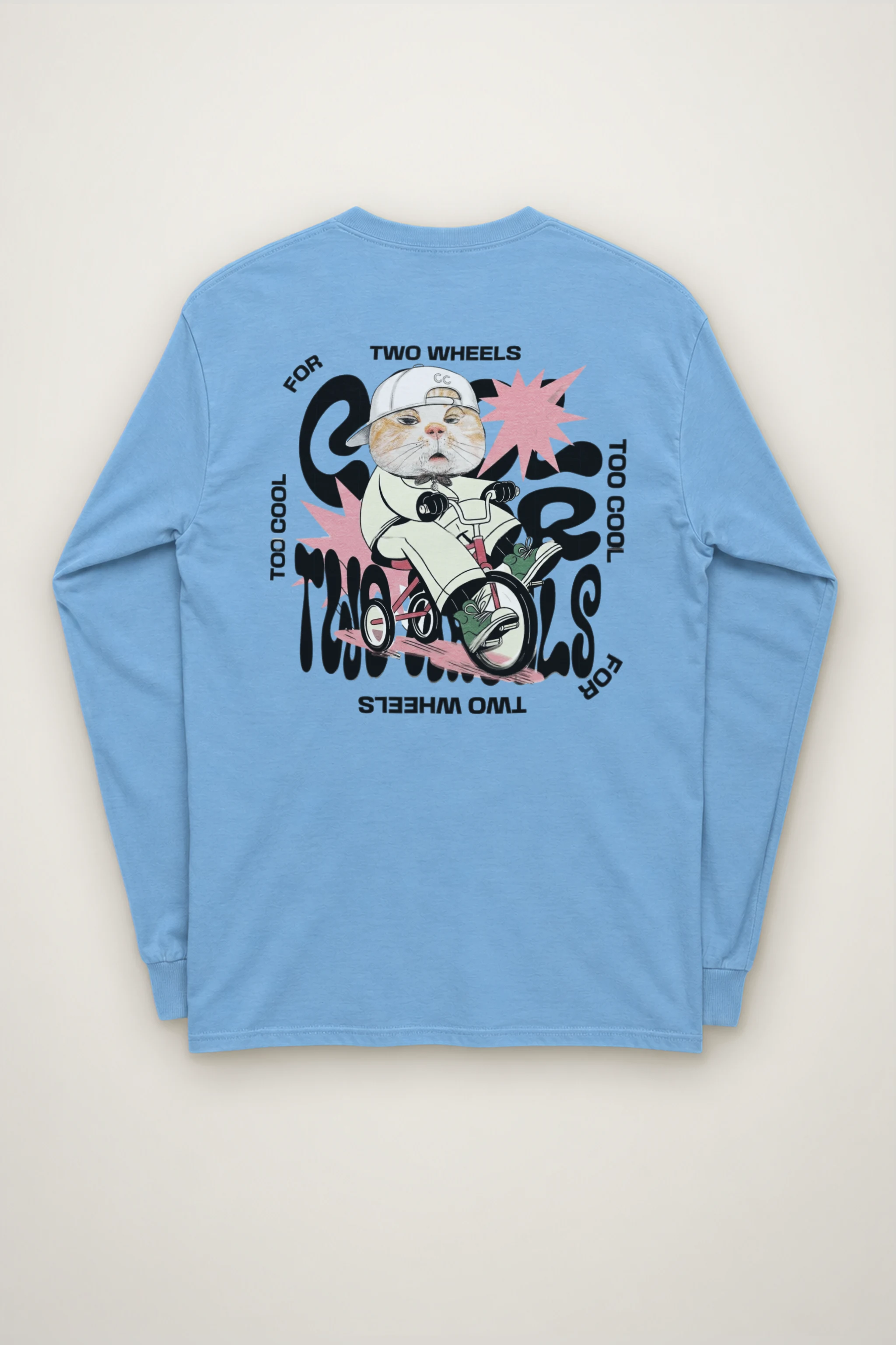 "Too Cool Two Wheels" Unisex Longsleeve T-shirt