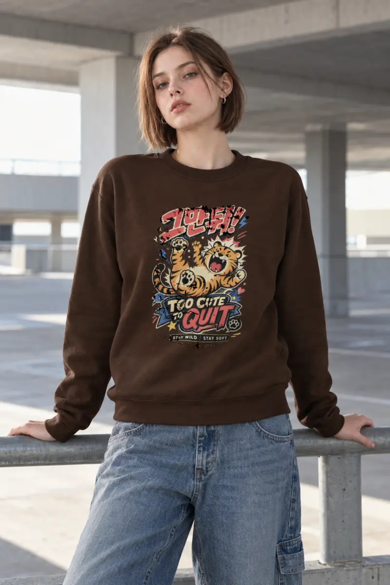 "Too Cute To Quit" Heavy Blend Unisex Crewneck Sweatshirt