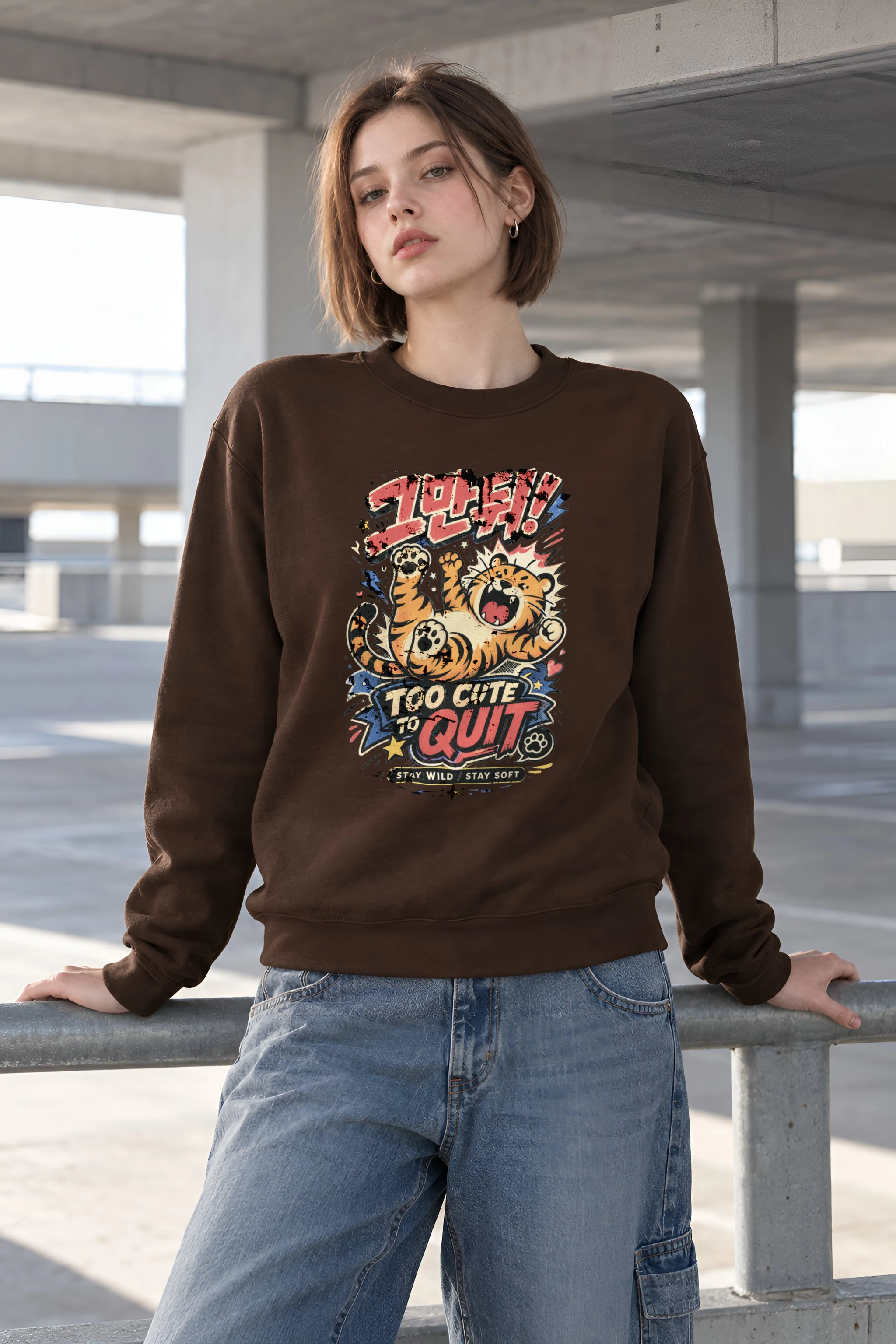 "Too Cute To Quit" Heavy Blend Unisex Crewneck Sweatshirt
