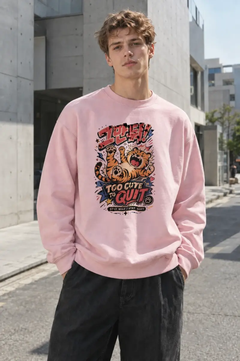 "Too Cute To Quit" Heavy Blend Unisex Crewneck Sweatshirt | Gildan 18000
