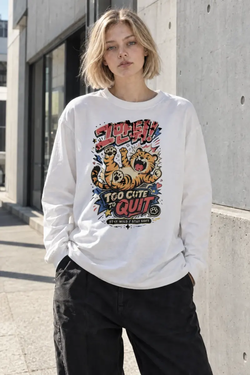 "Too Cute To Quit" Unisex Longsleeve T-shirt | Gildan 2400