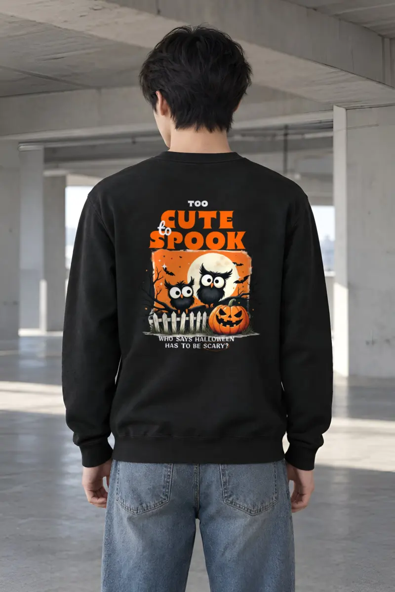 "Too Cute To Spook" Heavy Blend Unisex Crewneck Sweatshirt