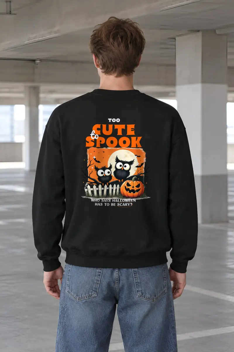 "Too Cute To Spook" Heavy Blend Unisex Crewneck Sweatshirt