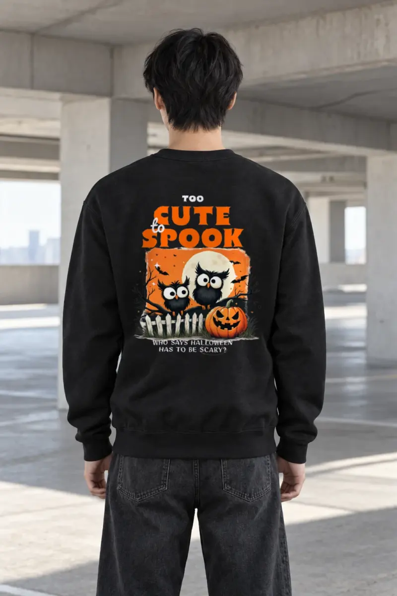 "Too Cute To Spook" Heavy Blend Unisex Crewneck Sweatshirt | Gildan 18000