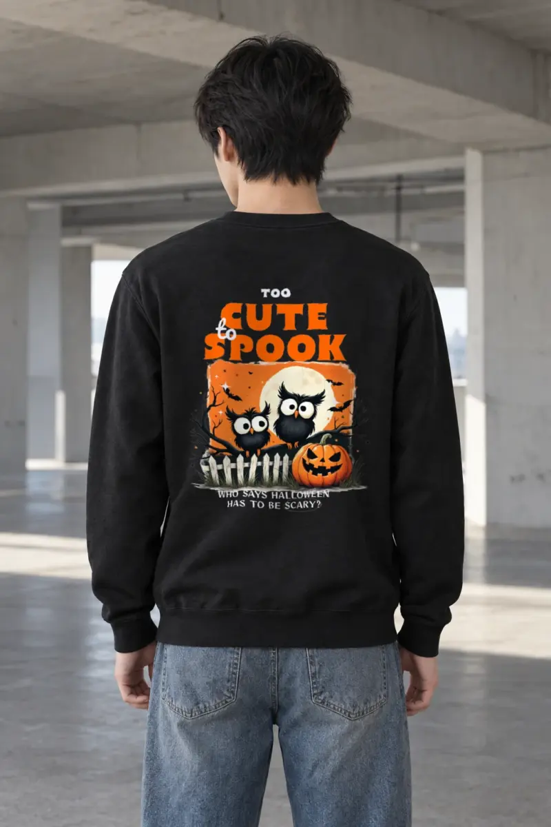 "Too Cute To Spook" Heavy Blend Unisex Crewneck Sweatshirt