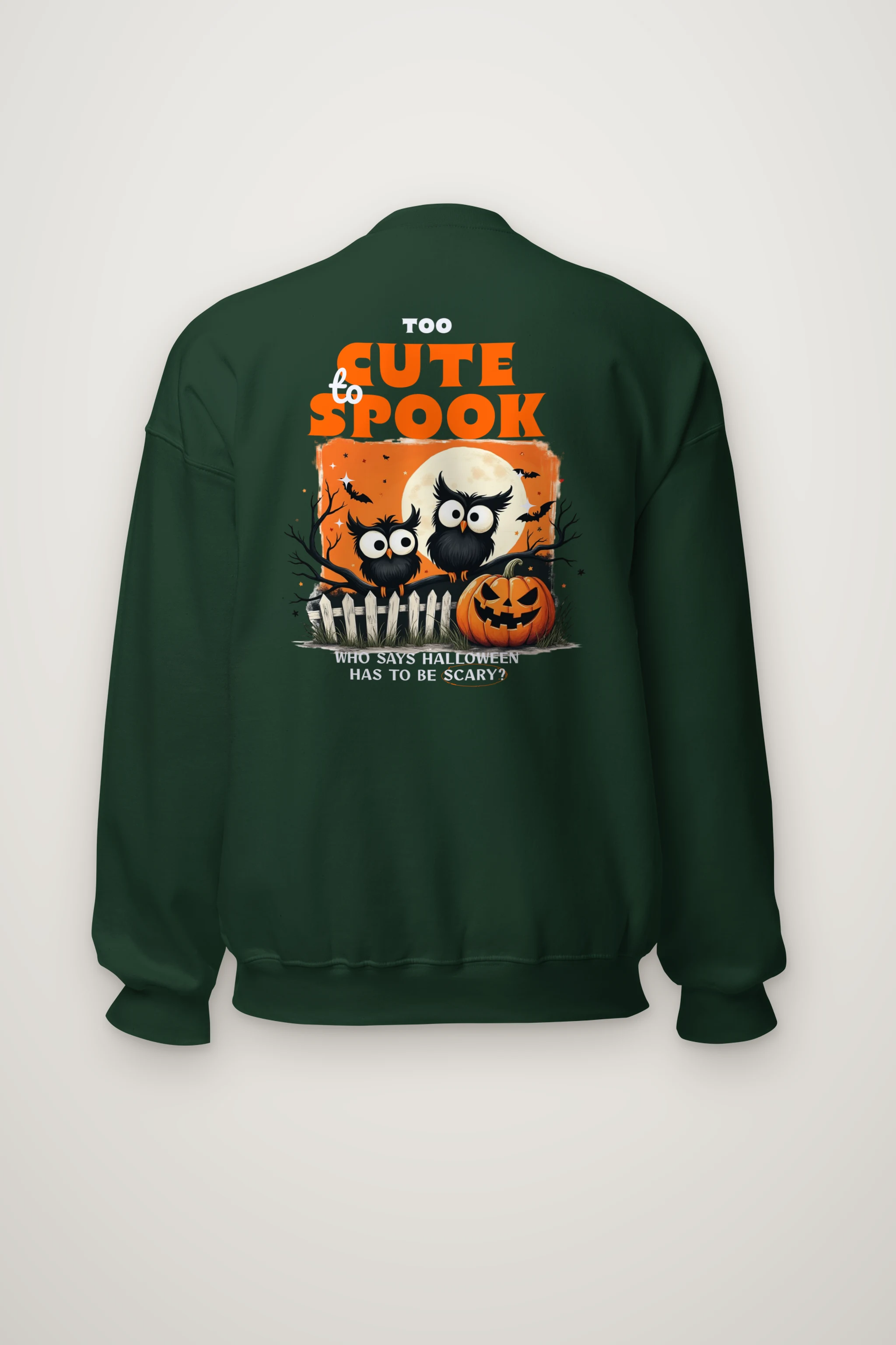 "Too Cute To Spook" Heavy Blend Unisex Crewneck Sweatshirt