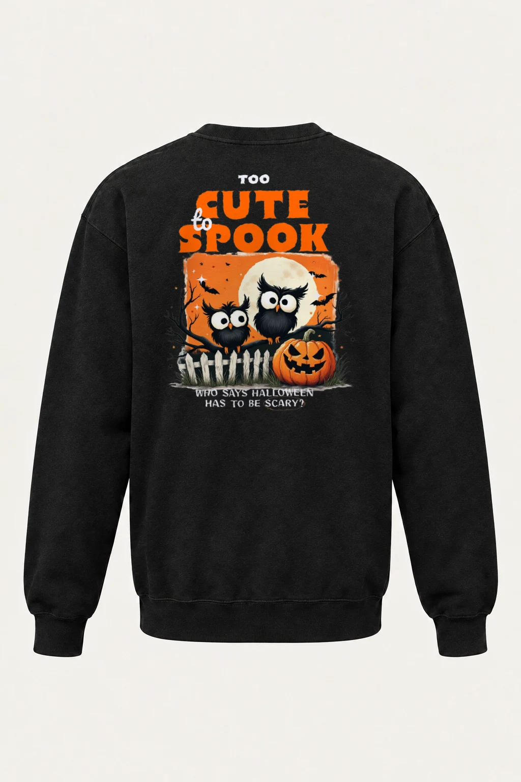 "Too Cute To Spook" Heavy Blend Unisex Crewneck Sweatshirt | Gildan 18000