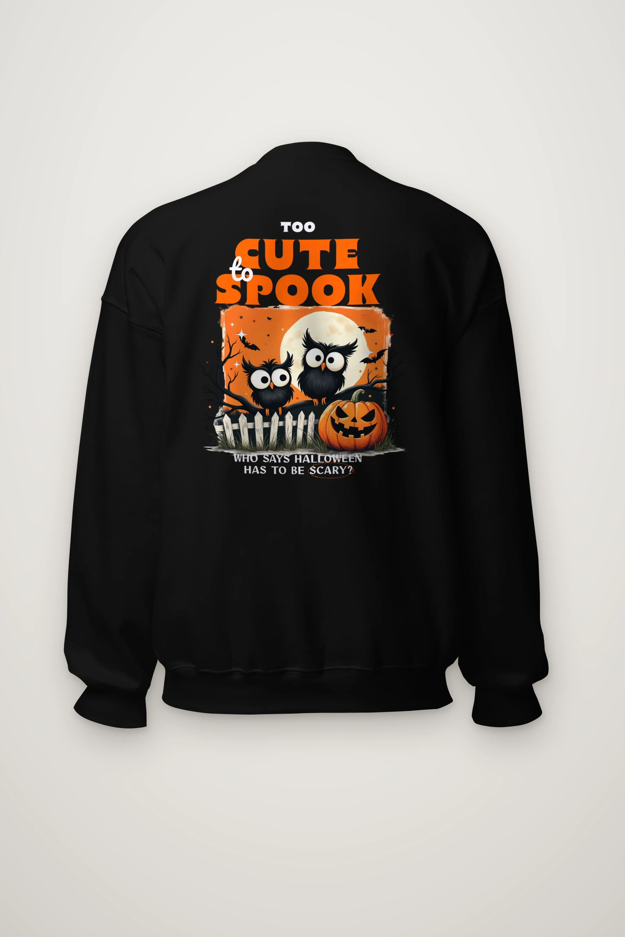 "Too Cute To Spook" Heavy Blend Unisex Crewneck Sweatshirt
