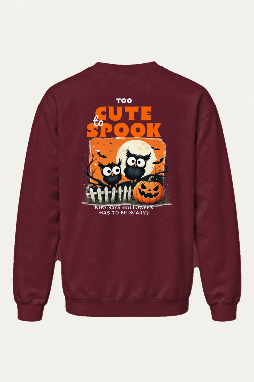 "Too Cute To Spook" Heavy Blend Unisex Crewneck Sweatshirt | Gildan 18000