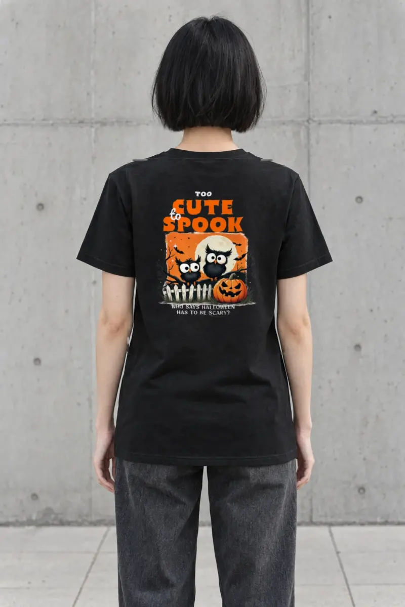 "Too Cute To Spook" Heavyweight Unisex Crewneck T-shirt