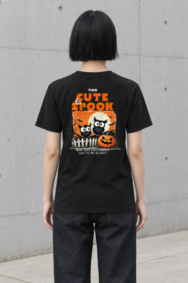 "Too Cute To Spook" Heavyweight Unisex Crewneck T-shirt | Gildan 5000