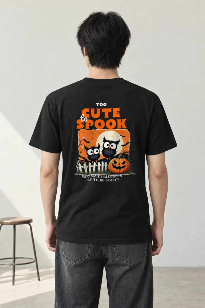 "Too Cute To Spook" Heavyweight Unisex Crewneck T-shirt