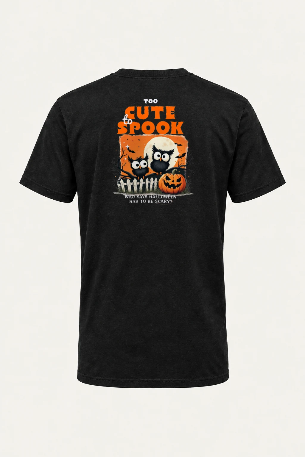 "Too Cute To Spook" Heavyweight Unisex Crewneck T-shirt | Gildan 5000