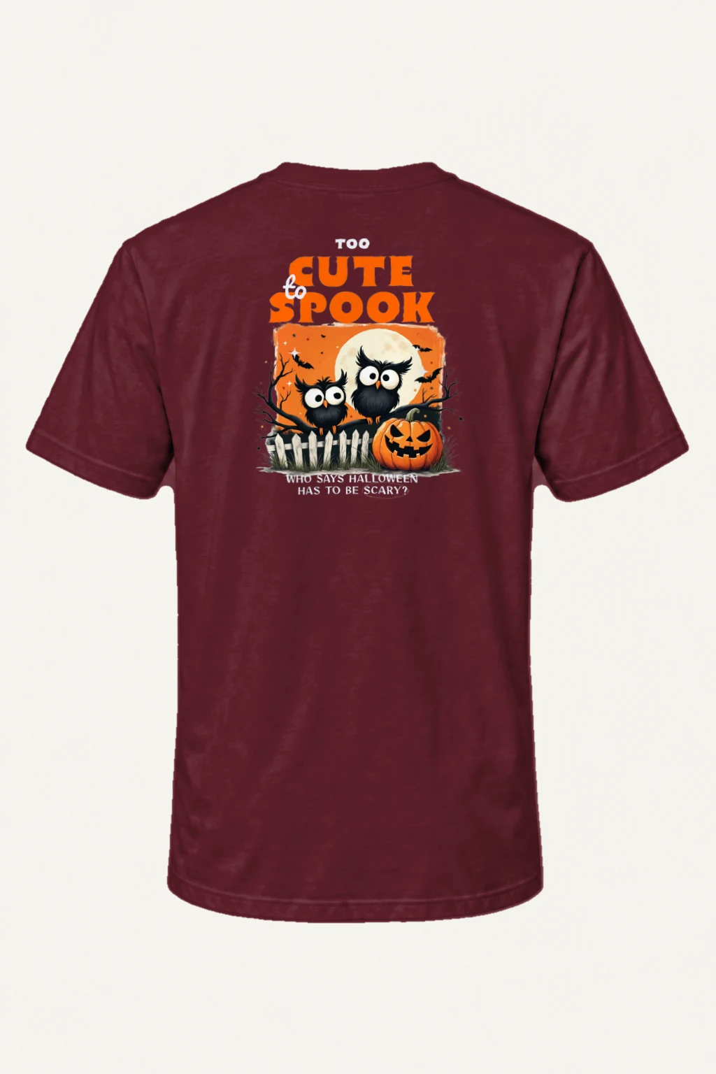 "Too Cute To Spook" Heavyweight Unisex Crewneck T-shirt | Gildan 5000