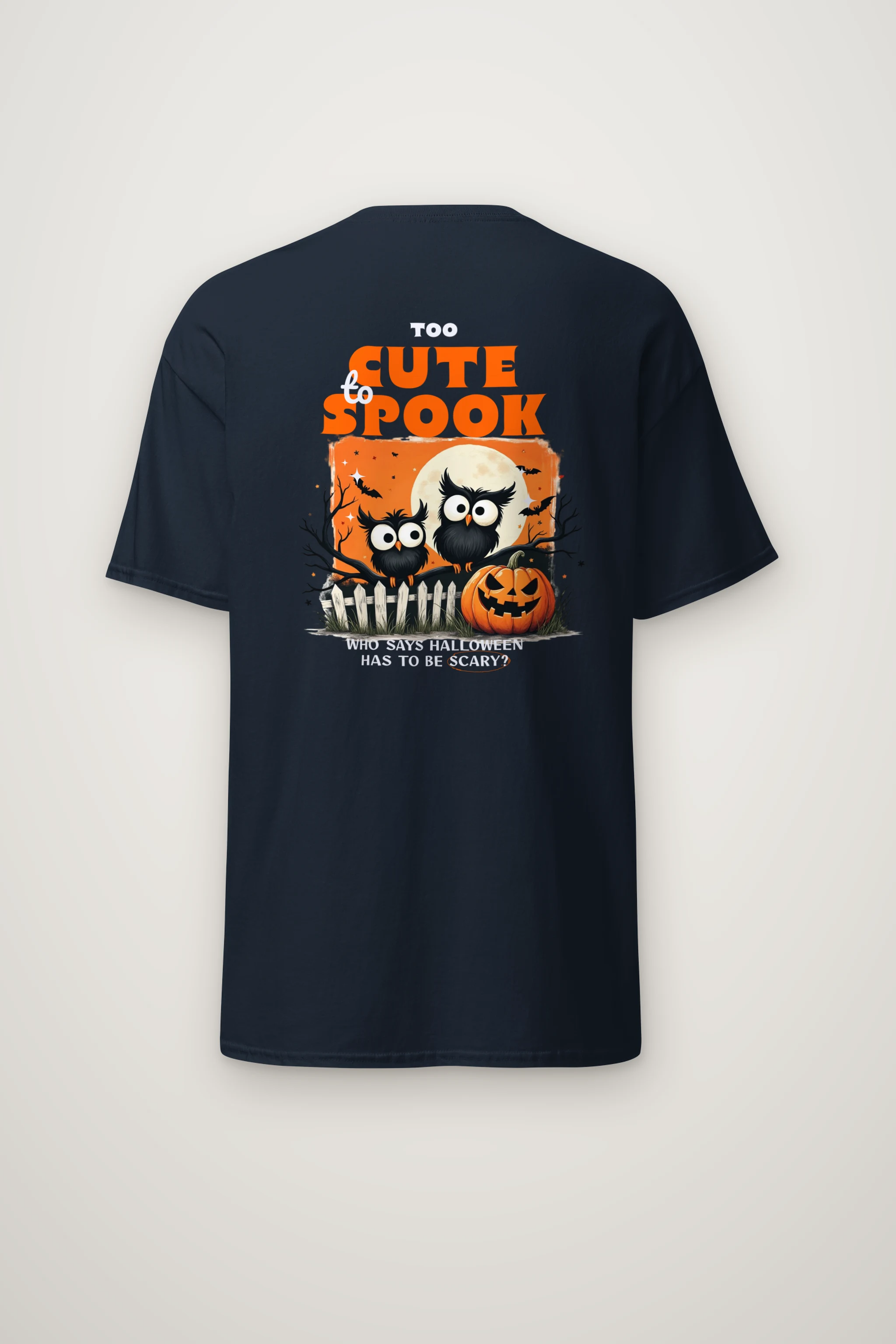 "Too Cute To Spook" Heavyweight Unisex Crewneck T-shirt