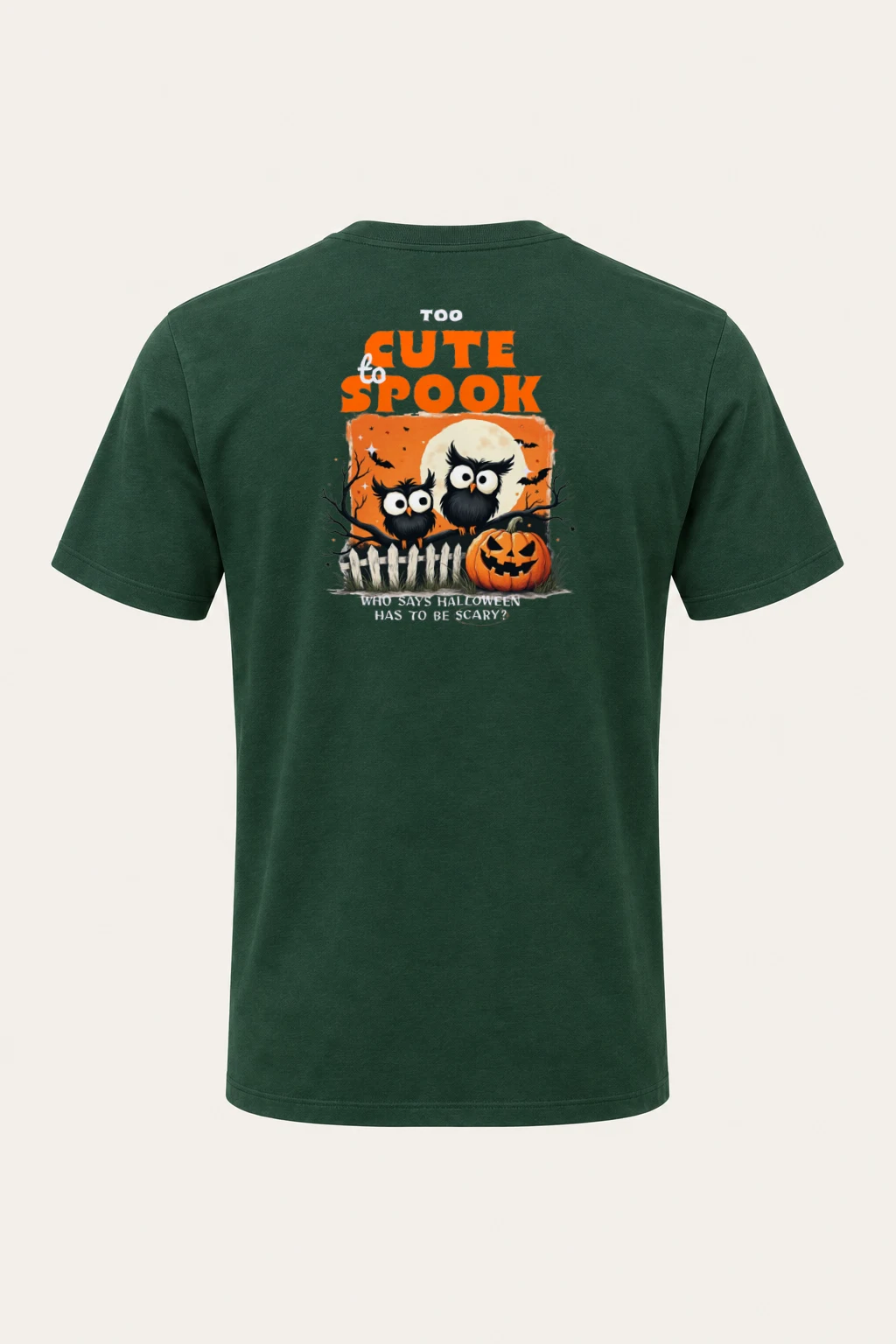 "Too Cute To Spook" Heavyweight Unisex Crewneck T-shirt | Gildan 5000