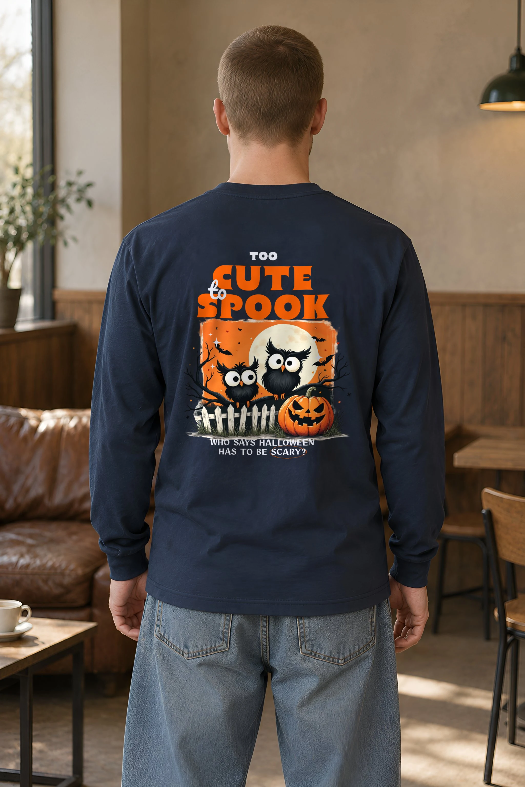 "Too Cute To Spook" Unisex Longsleeve T-shirt