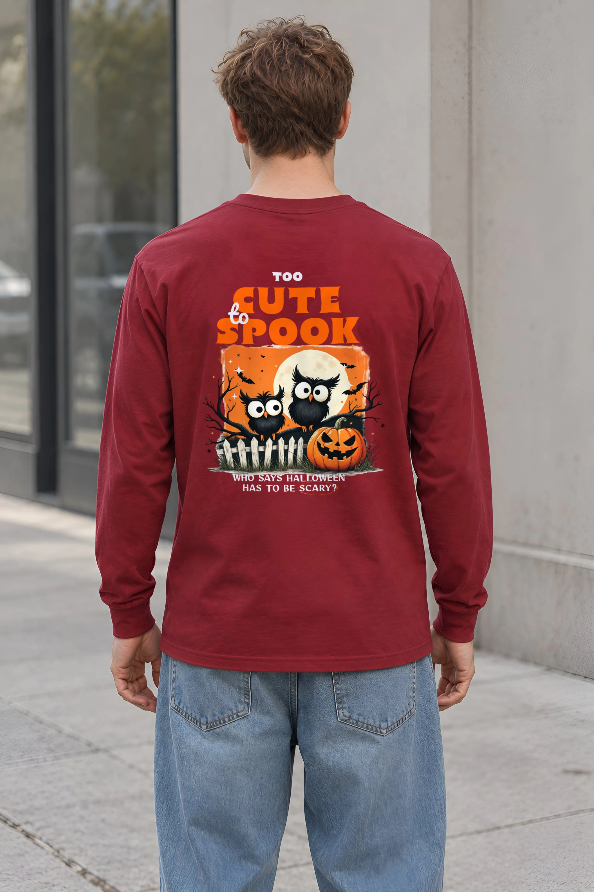 "Too Cute To Spook" Unisex Longsleeve T-shirt
