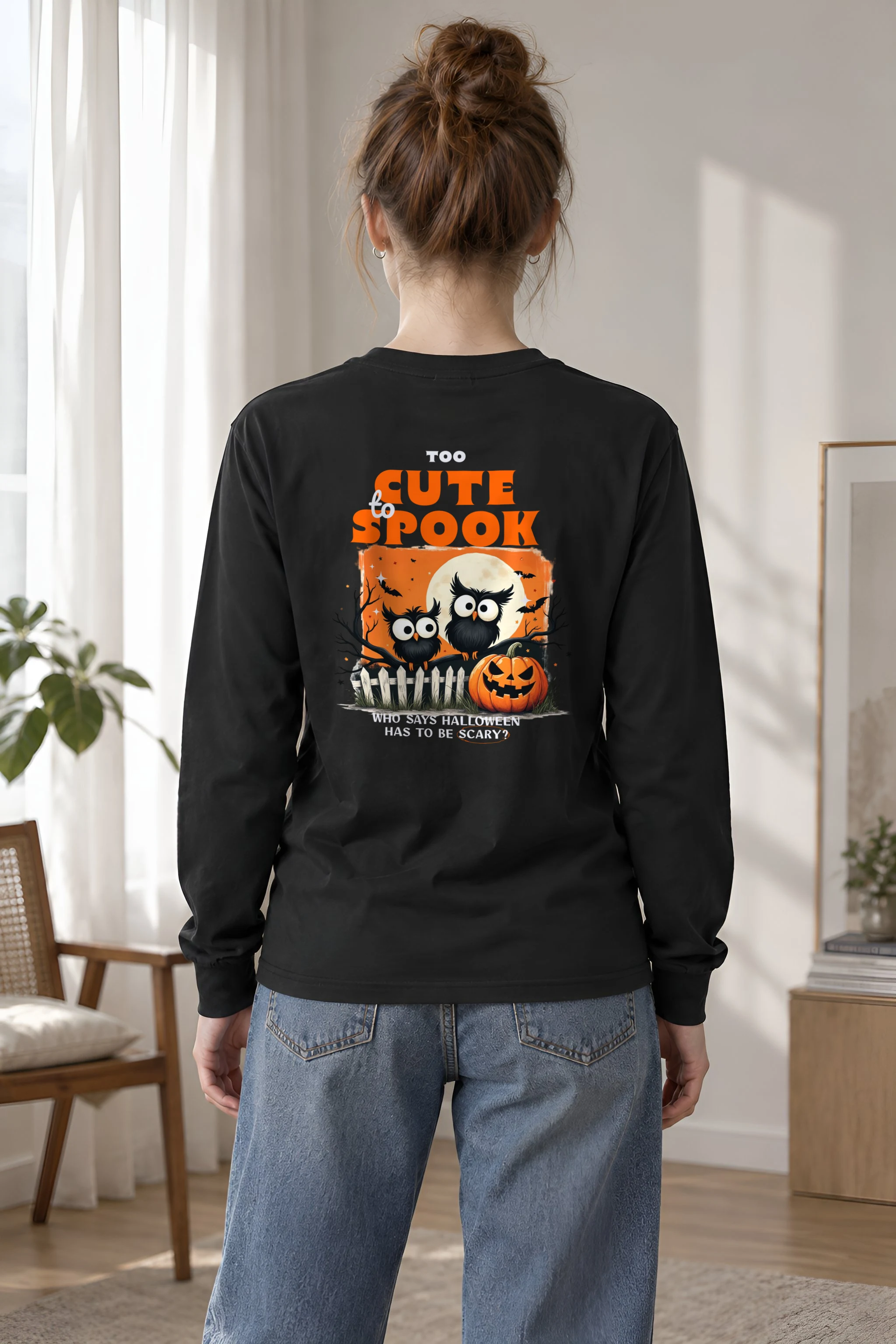 "Too Cute To Spook" Unisex Longsleeve T-shirt