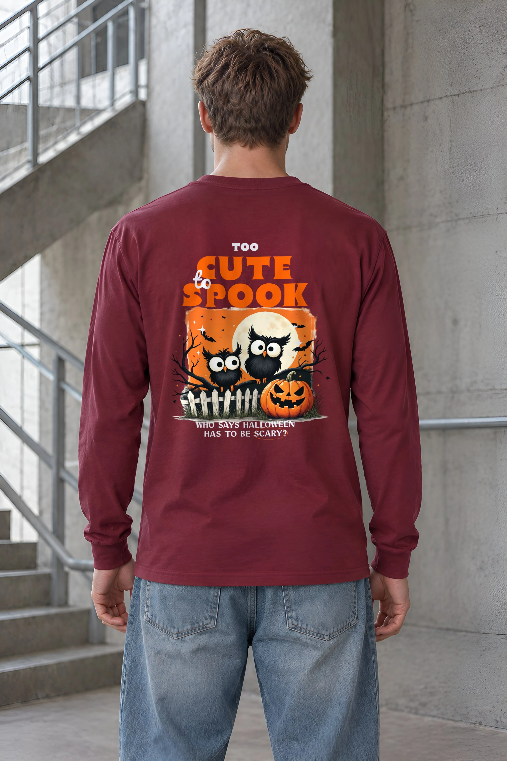 "Too Cute To Spook" Unisex Longsleeve T-shirt