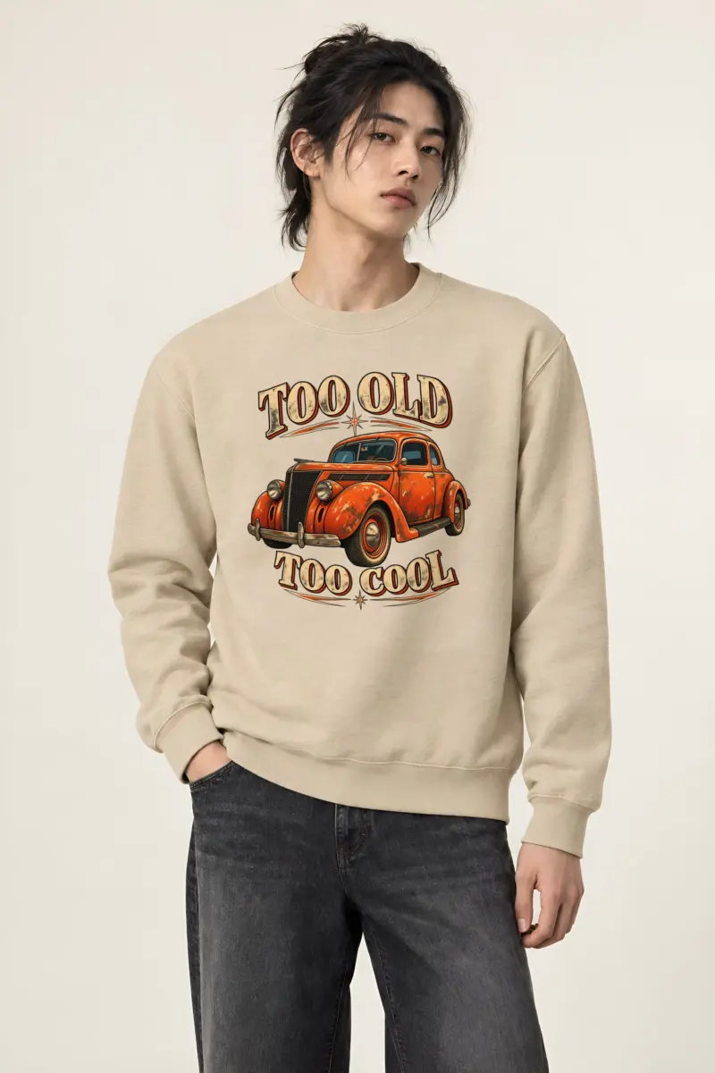 "Too Old Too Cool" Heavy Blend Unisex Crewneck Sweatshirt