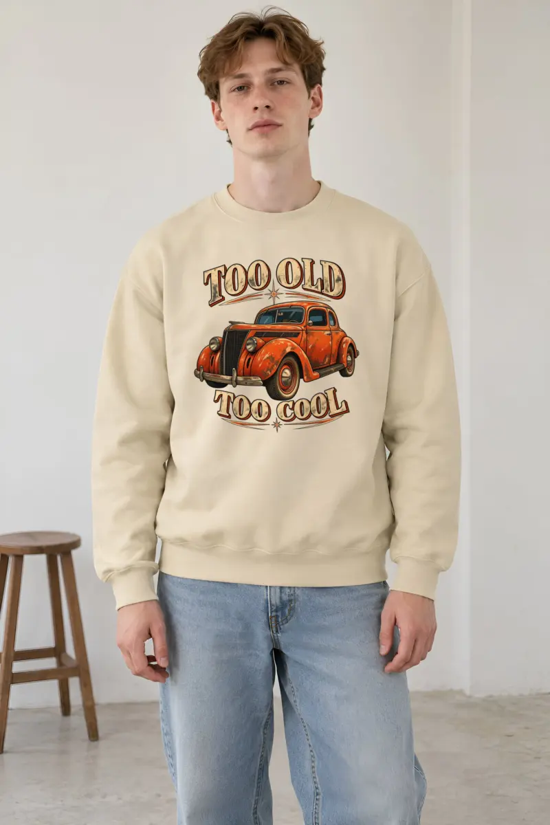 "Too Old Too Cool" Heavy Blend Unisex Crewneck Sweatshirt