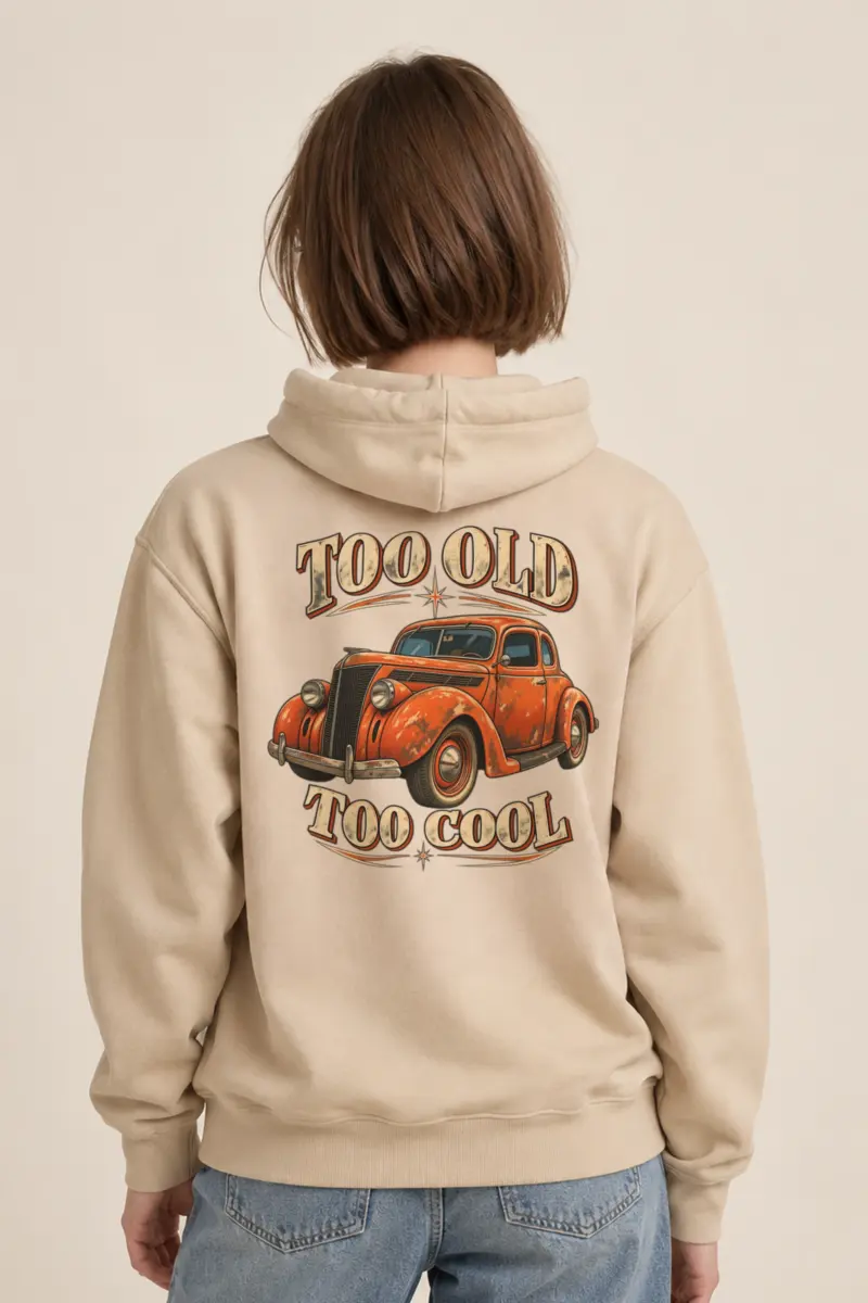 "Too Old Too Cool" Heavy Blend Unisex Pullover Hoodie