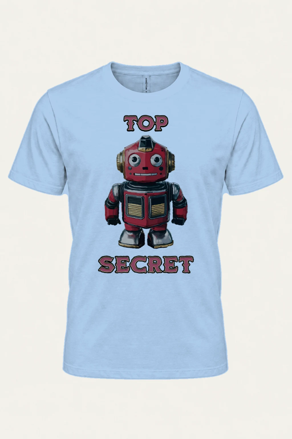 "Top Secret Robot" Heavyweight Unisex Crewneck T-shirt | Gildan 5000