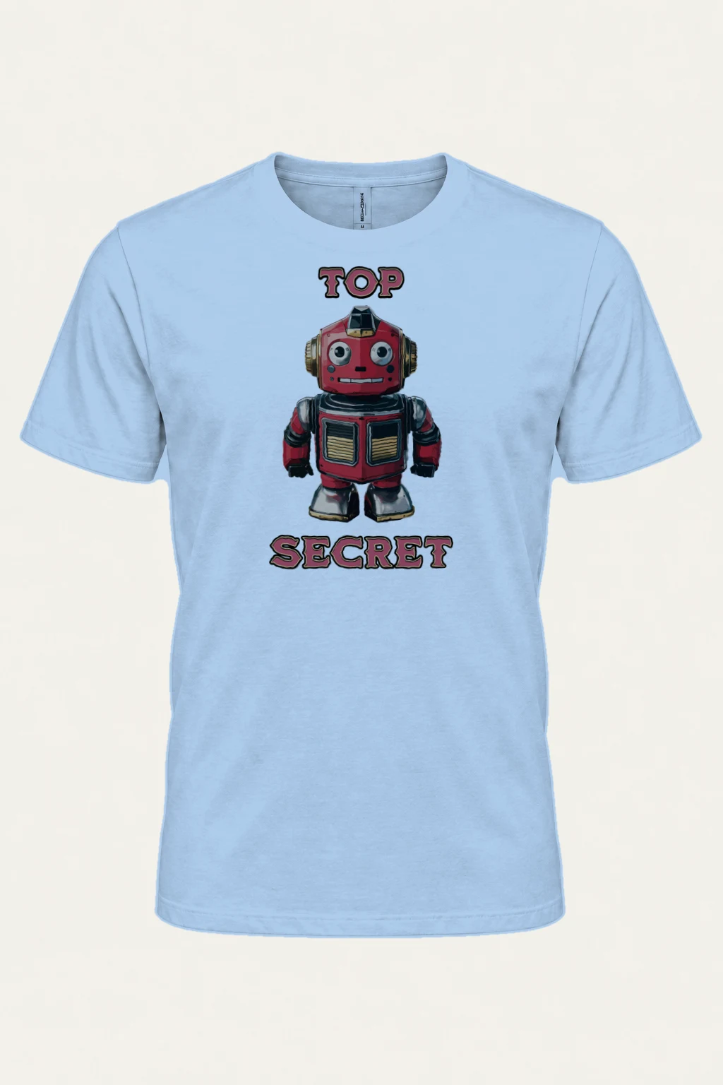"Top Secret Robot" Heavyweight Unisex Crewneck T-shirt | Gildan 5000