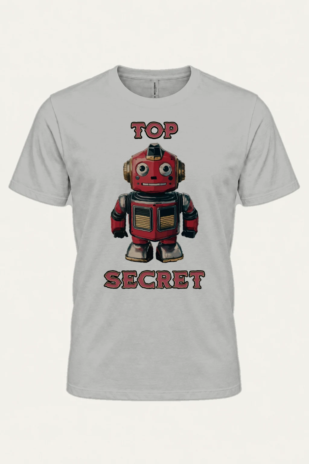 "Top Secret Robot" Heavyweight Unisex Crewneck T-shirt | Gildan 5000