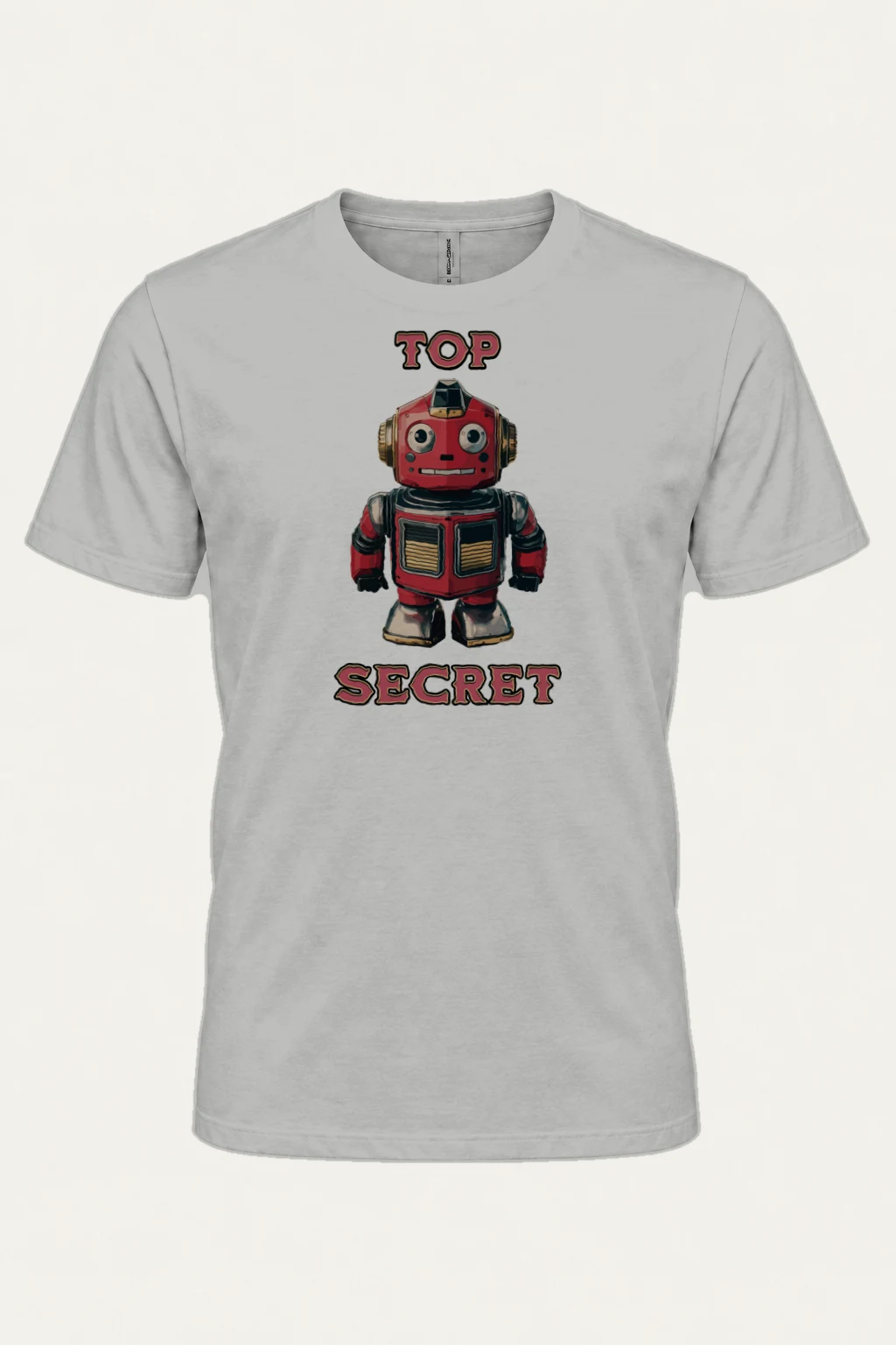 "Top Secret Robot" Heavyweight Unisex Crewneck T-shirt | Gildan 5000