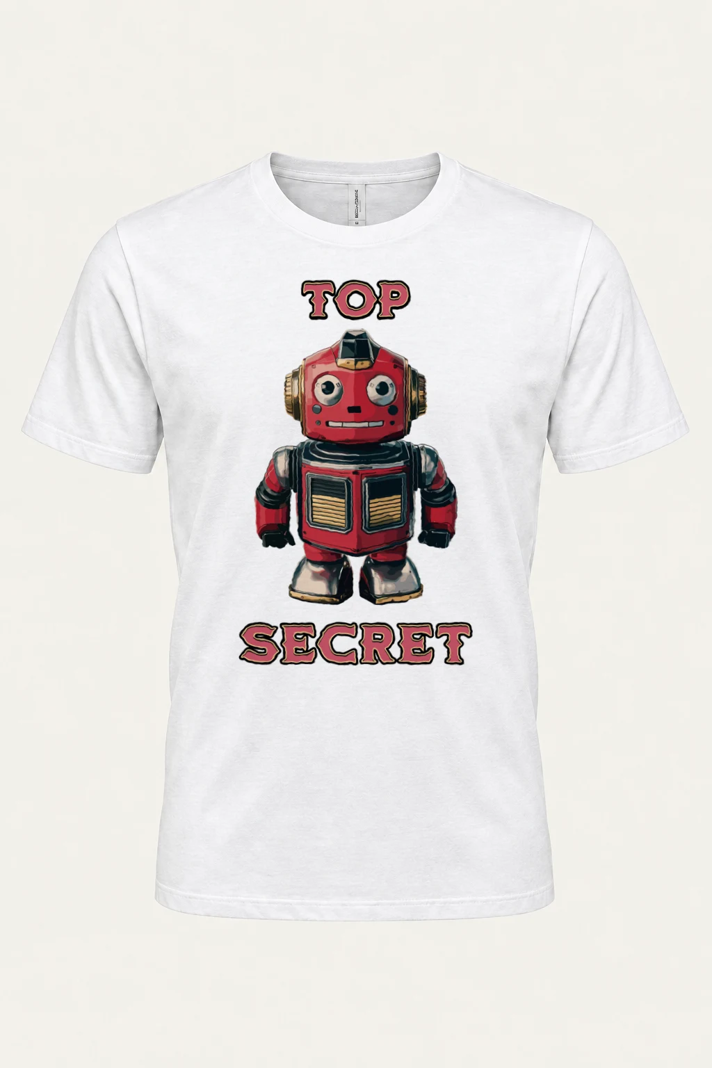 "Top Secret Robot" Heavyweight Unisex Crewneck T-shirt | Gildan 5000