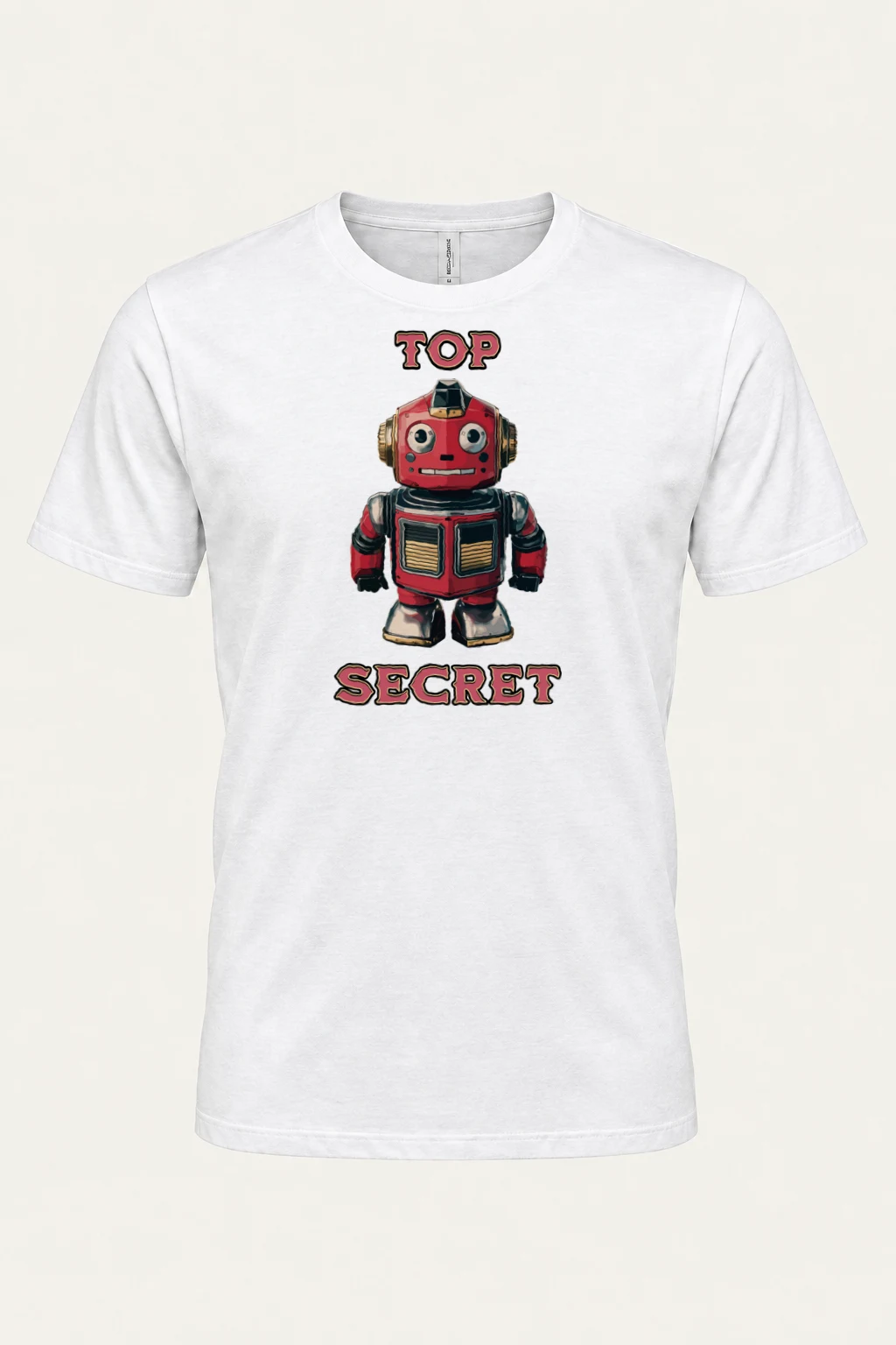 "Top Secret Robot" Heavyweight Unisex Crewneck T-shirt | Gildan 5000