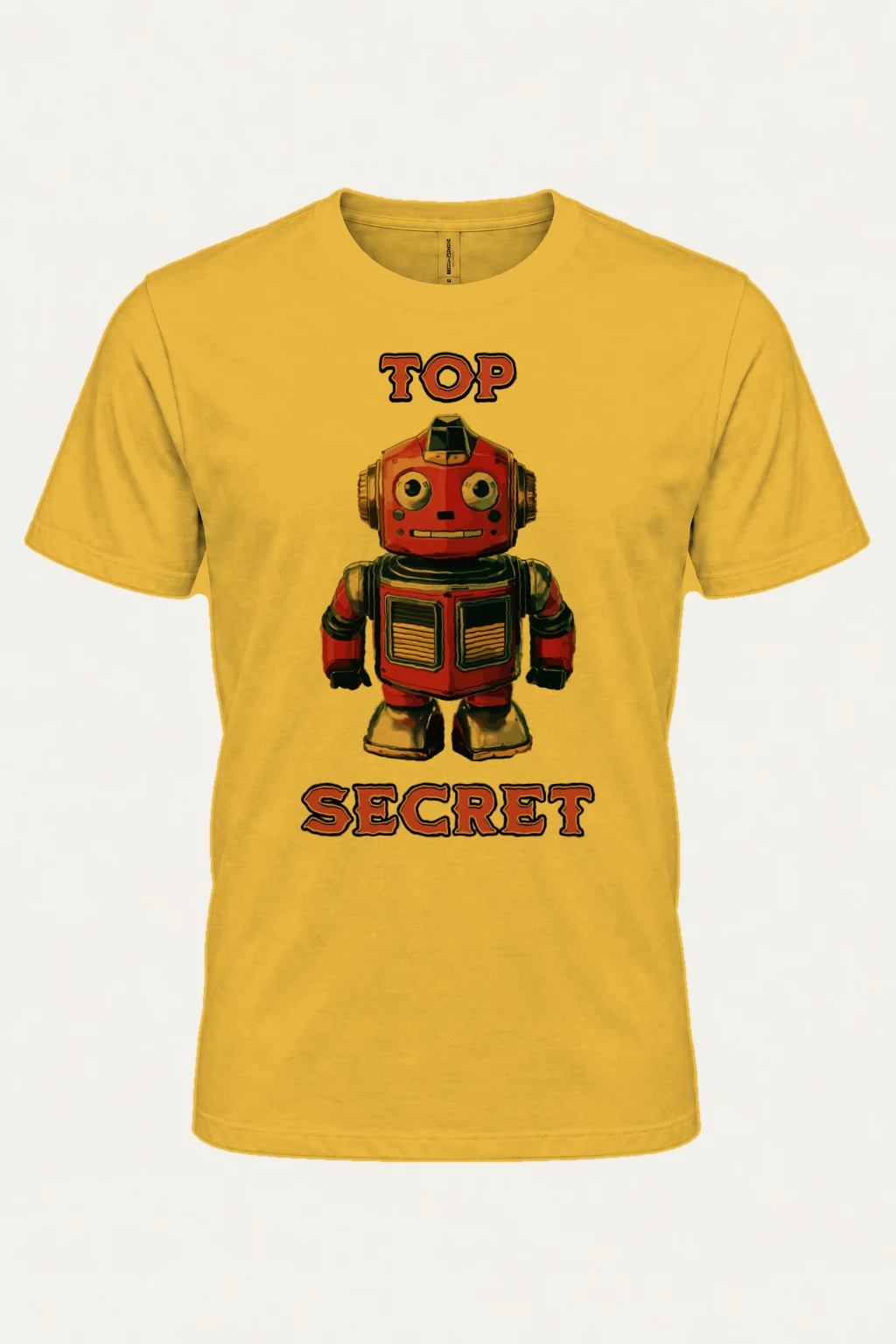 "Top Secret Robot" Heavyweight Unisex Crewneck T-shirt | Gildan 5000
