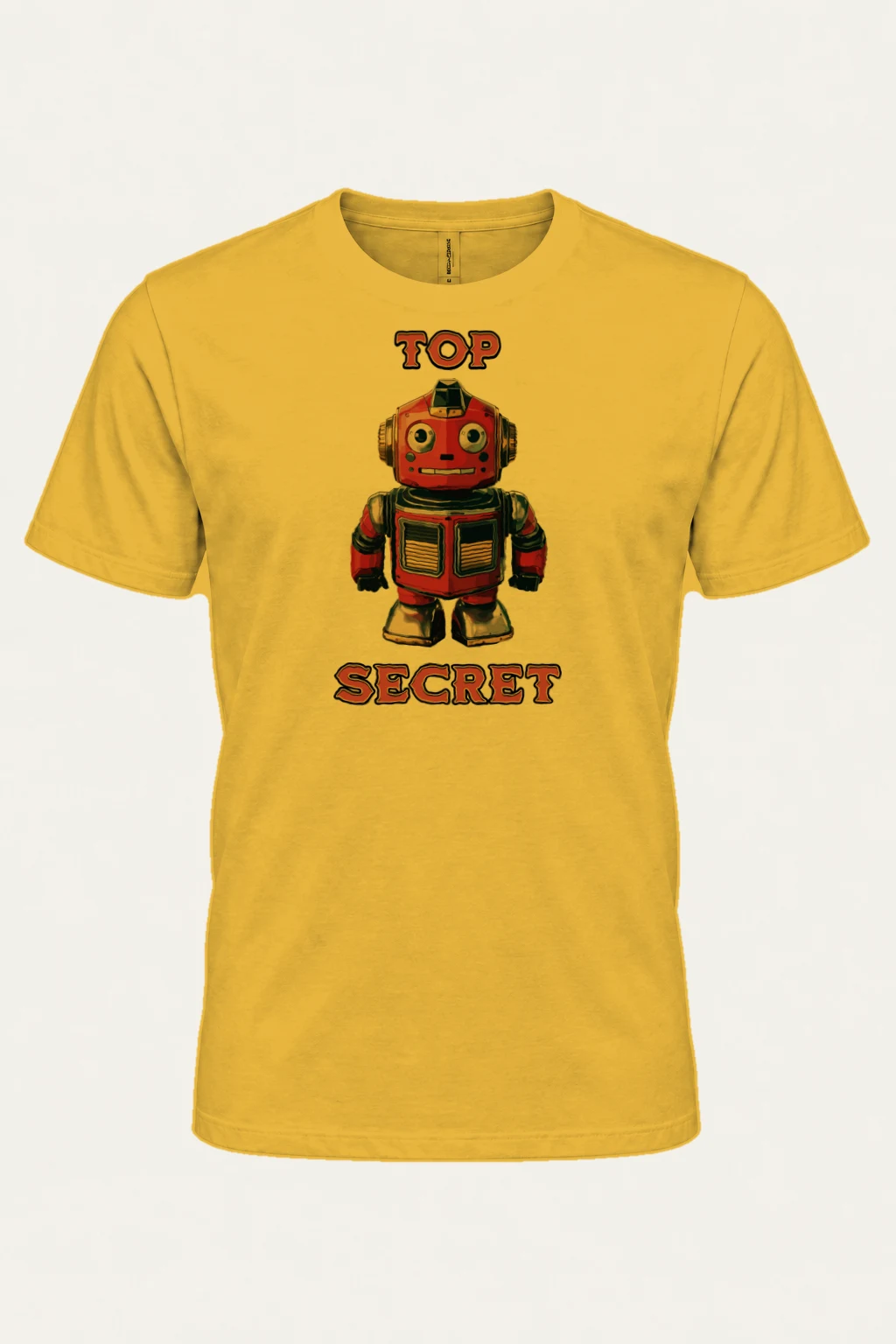 "Top Secret Robot" Heavyweight Unisex Crewneck T-shirt | Gildan 5000