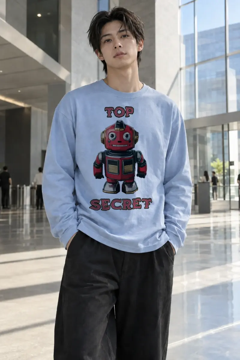 “Top Secret Robot” Unisex Longsleeve T-shirt | Gildan 2400