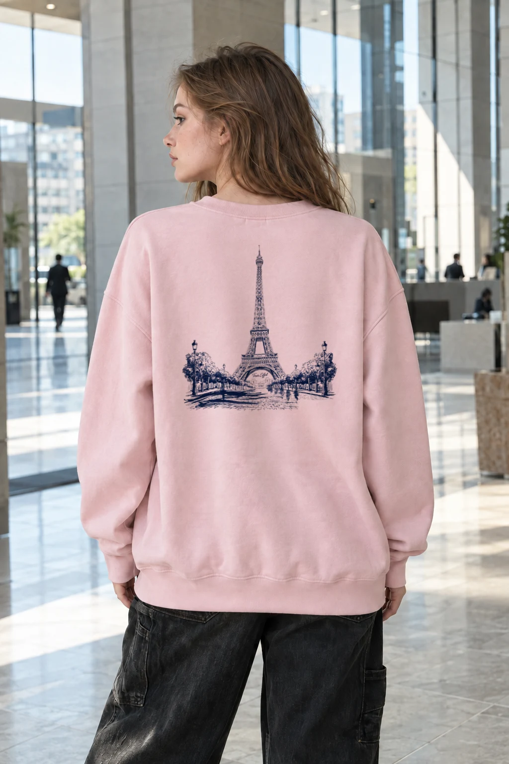"Tour Eiffel Paris" Heavy Blend Unisex Crewneck Sweatshirt | Gildan 18000