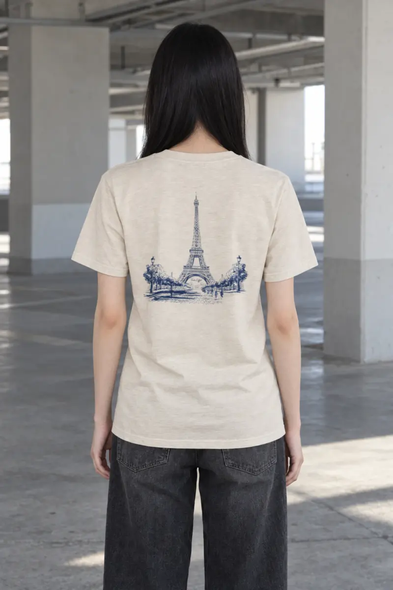 "Tour Eiffel Paris" Heavyweight Unisex Crewneck T-shirt
