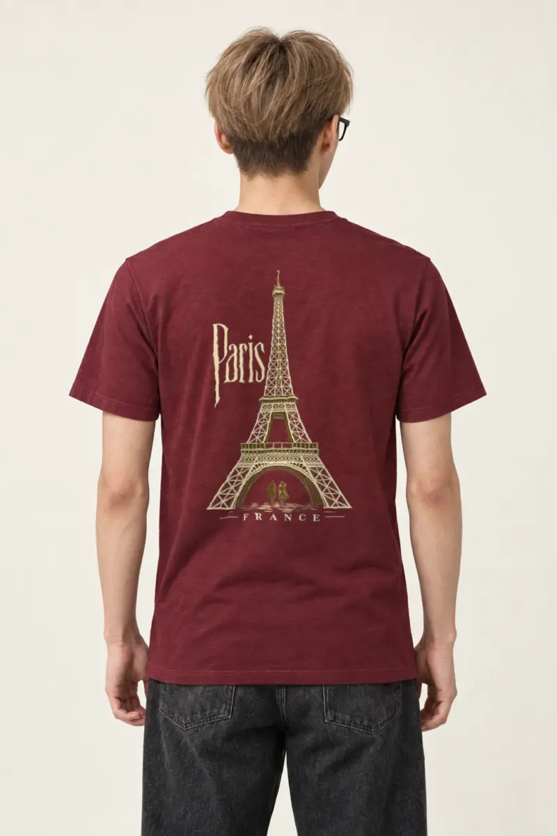 "Tower Arch Stroll" Heavyweight Unisex Crewneck T-shirt | Gildan 5000