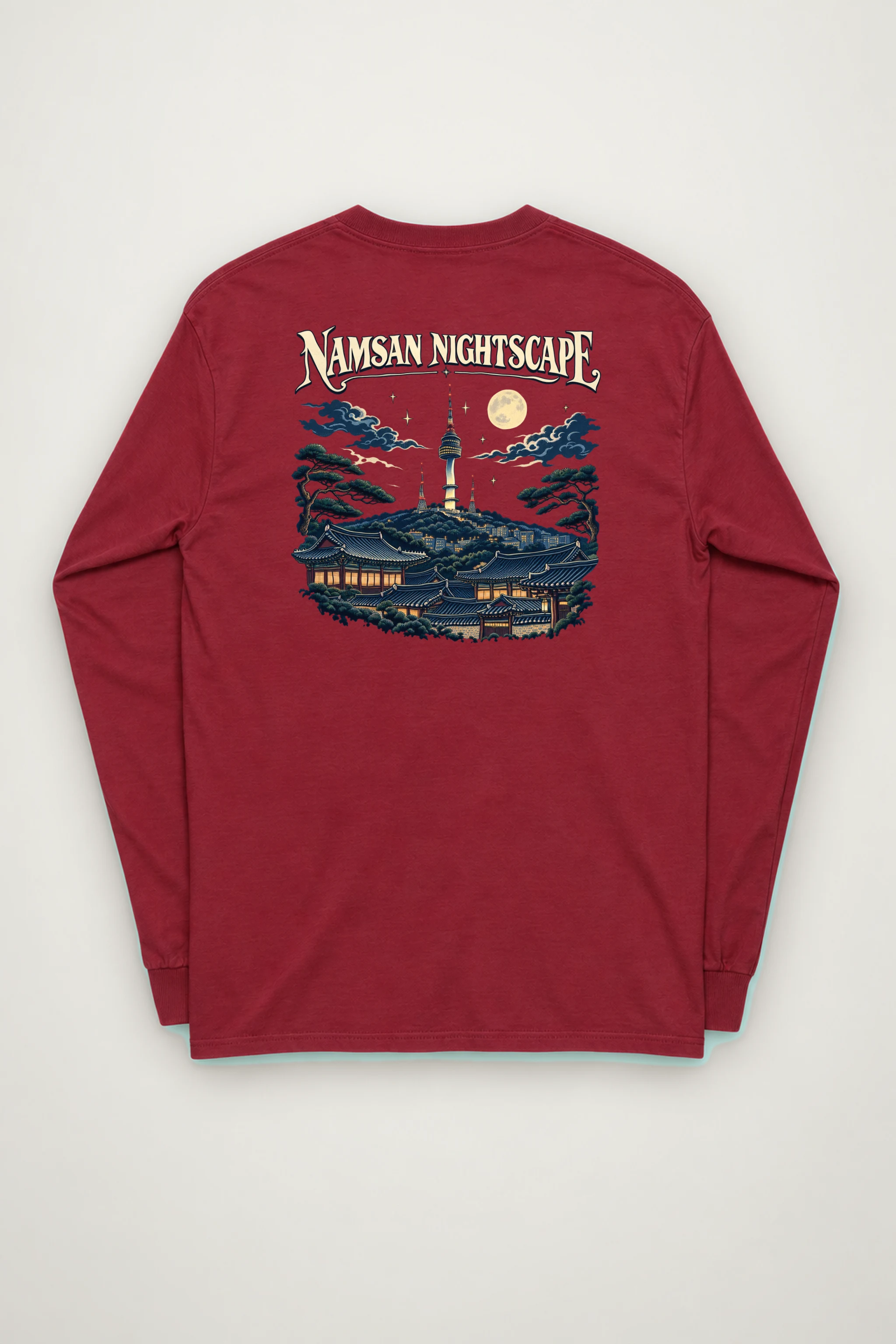 "Tower Over Hanok" Unisex Longsleeve T-shirt