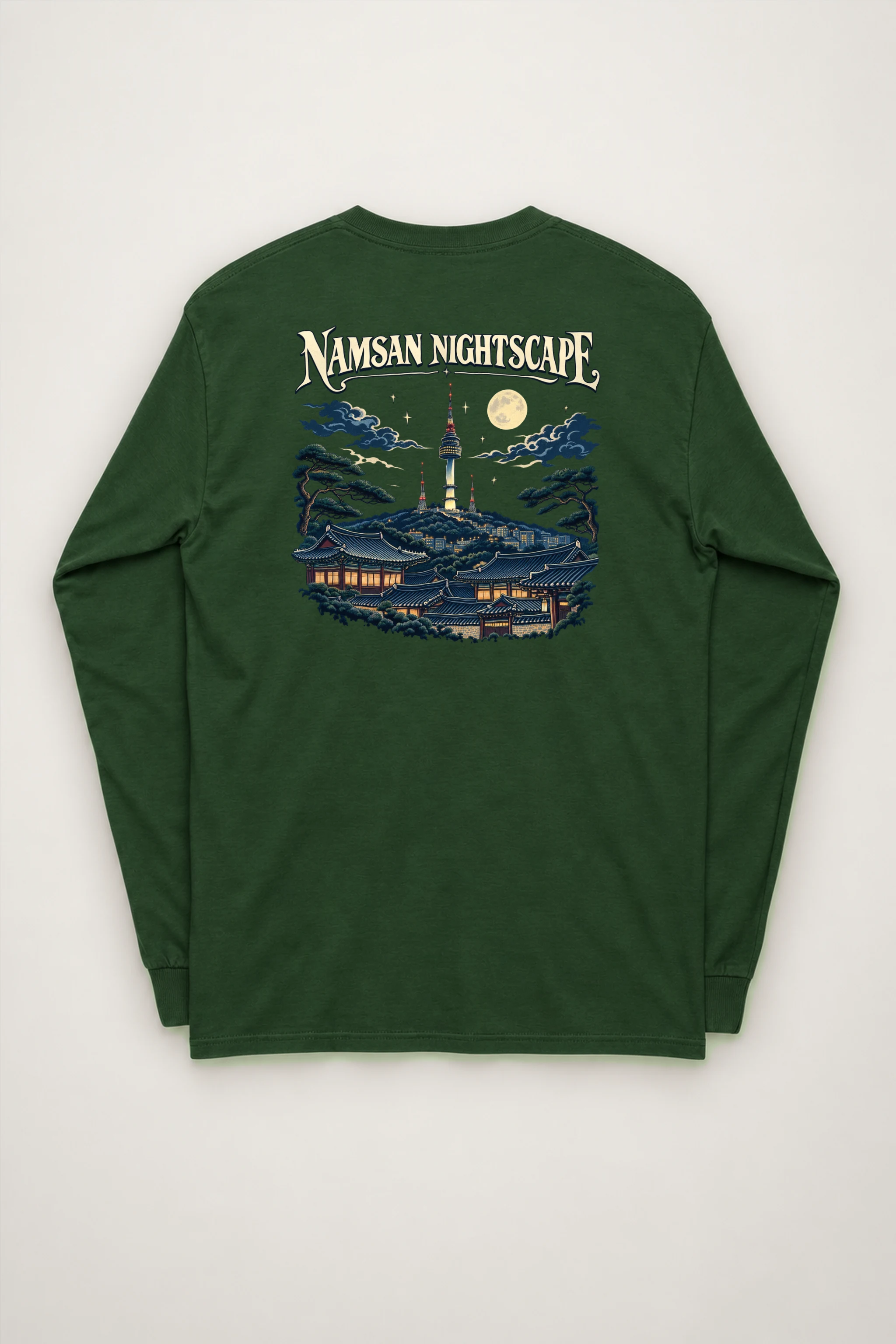 "Tower Over Hanok" Unisex Longsleeve T-shirt