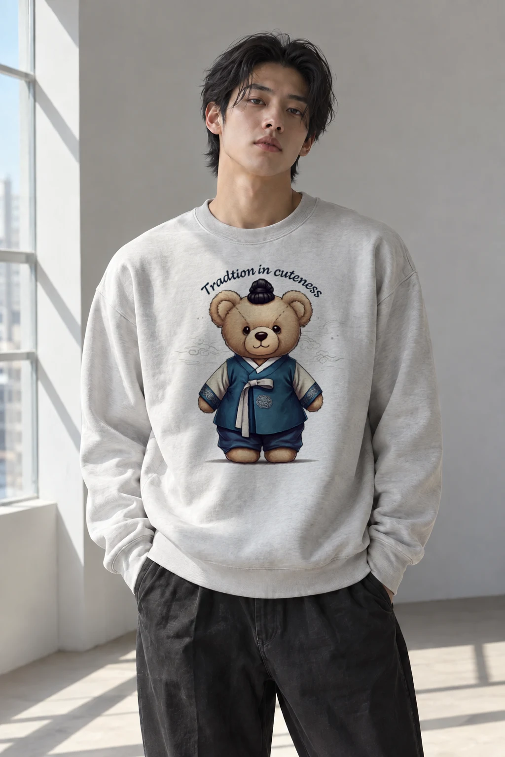 "Tradition In Cuteness" Heavy Blend Unisex Crewneck Sweatshirt | Gildan 18000