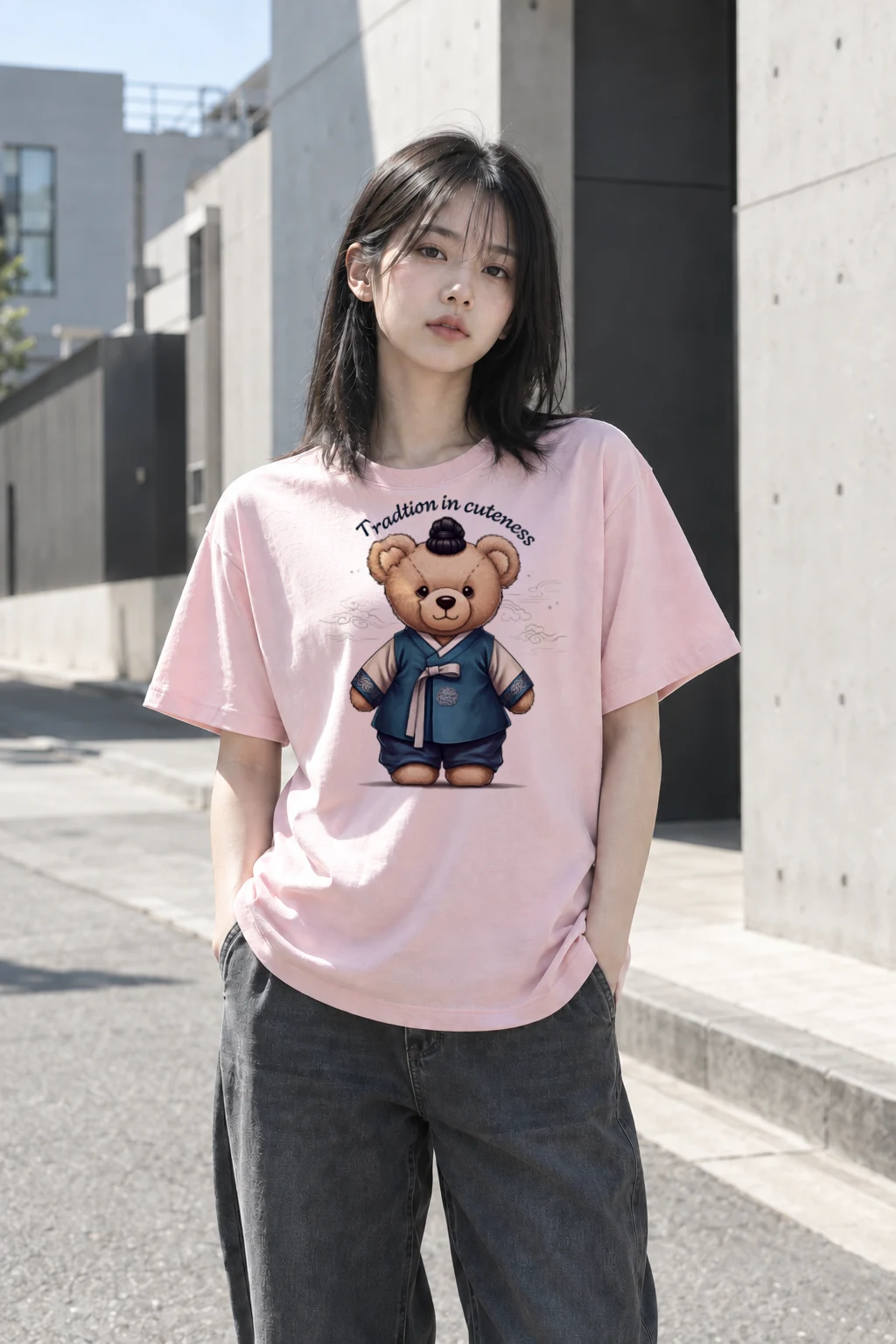 "Tradition In Cuteness" Heavyweight Unisex Crewneck T-shirt | Gildan 5000