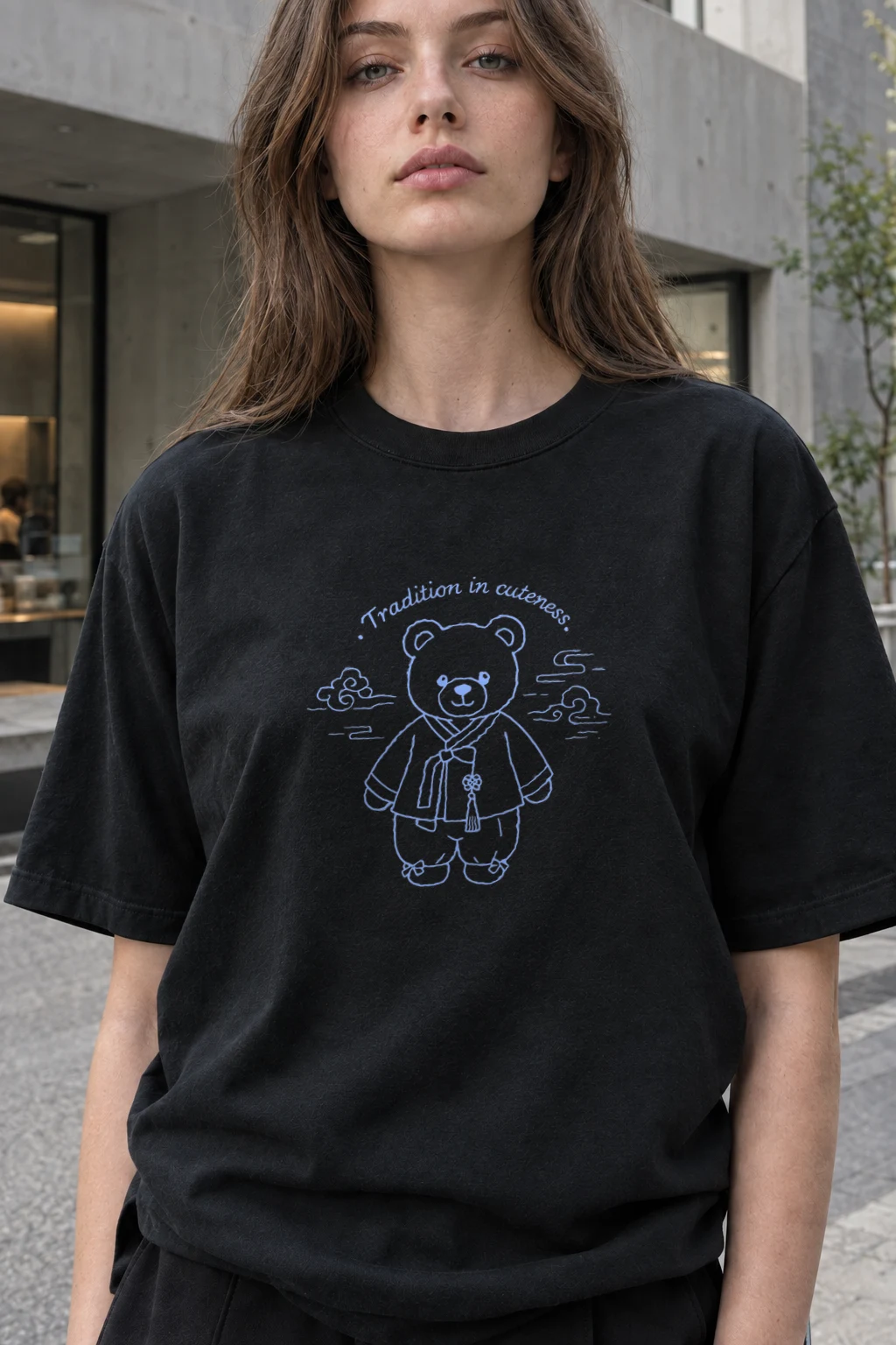"Tradition In Cuteness" Heavyweight Unisex Crewneck T-shirt | Gildan 5000
