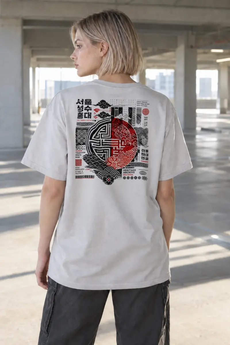 “Tradition Meets Now” Heavyweight Unisex Crewneck T-shirt | Gildan 5000