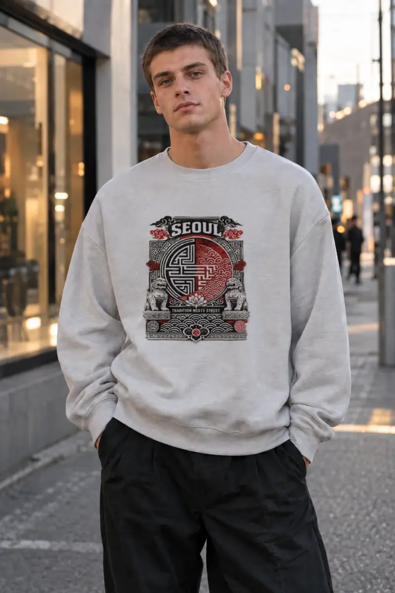"Tradition Meets Street" Heavy Blend Unisex Crewneck Sweatshirt | Gildan 18000